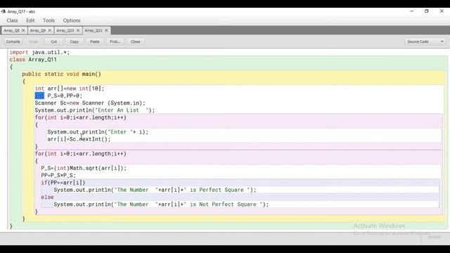 #11 Java Array Program || Find Perfect Square in an Array List || ICSE 10th смотреть онлайн