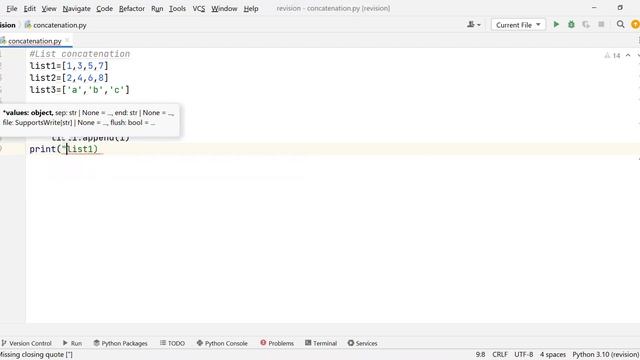 list concatenation in python смотреть онлайн