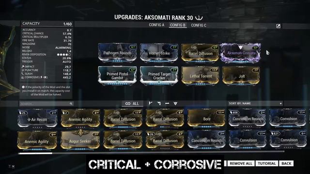 Warframe Aksomati - Critical Riven Build смотреть онлайн