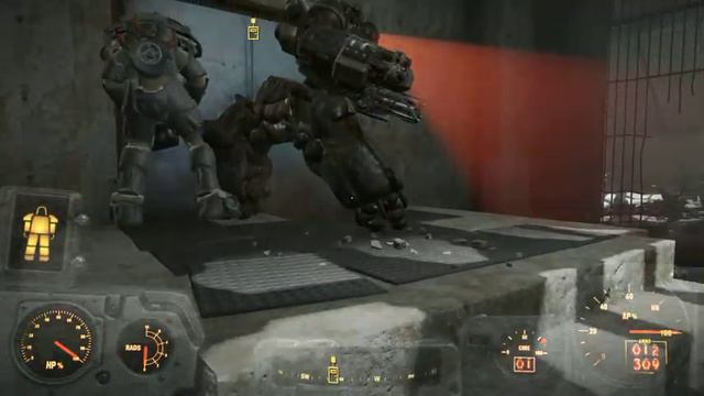 Fallout 4 Sentry Bot walking instead of rolling. смотреть онлайн