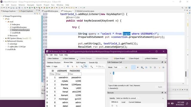 How to Search Data on JTable with SQLite DB in Java Eclipse IDE - Bisaya Programming смотреть онлайн