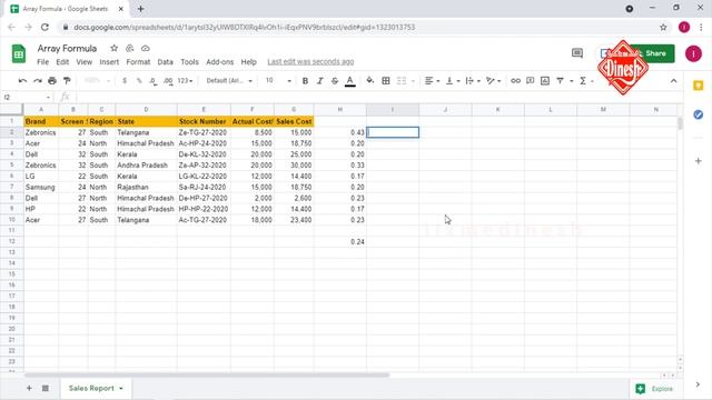 How to use ARRAYFORMULA function in Google Sheets in Tamil смотреть онлайн