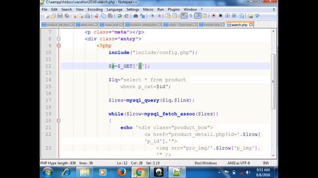 PHP TUTORIAL - WEB SITE FROM START TO FINISH - Searching system OR Search Form (Video No -18) смотреть онлайн