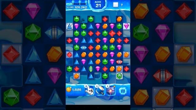 Jewel Pop Mania:Match 3 Puzzle Level 100 ( Jewel Ice Episode ) - Walkthrough ( No Booster ) смотреть онлайн