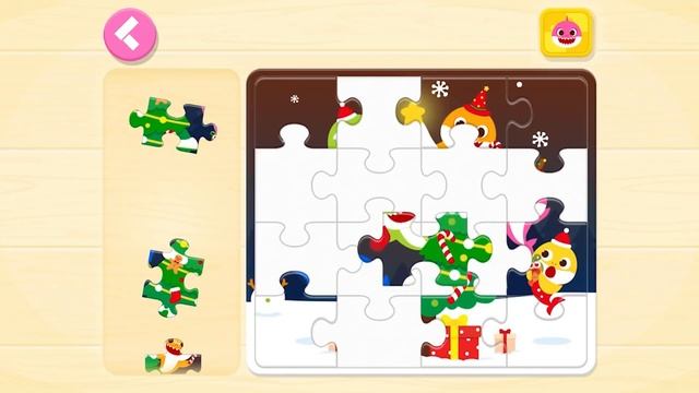 Пазлы ″Baby Shark Puzzle Fun″ #7 //  пазлы: 16 деталек - Новогодний пазл