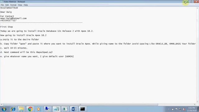 Oracle Apex Installation 18.2 - DB 12c R2 HD смотреть онлайн