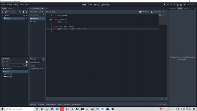Godot 4 Timer Node Tutorial смотреть онлайн