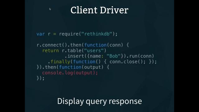 RethinkDB: Database for realtime apps смотреть онлайн