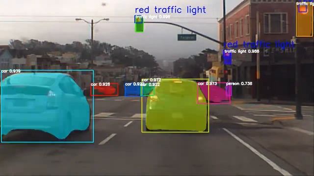 Computer Vision Mask R-CNN Semantic Segmentation In Addition OpenCV Color Detection смотреть онлайн