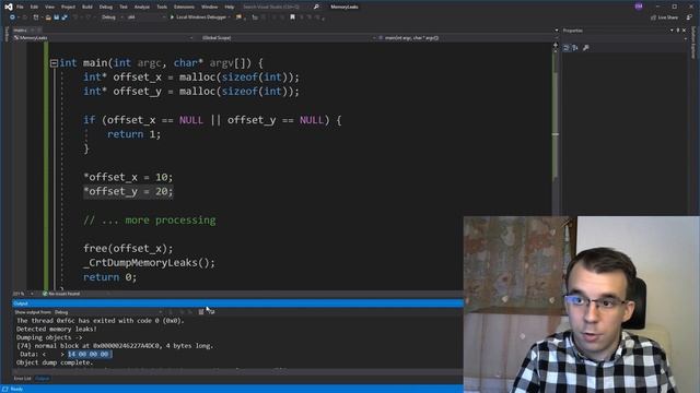Detecting memory leaks in Visual Studio смотреть онлайн