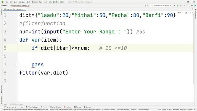 filter function Example | Advanced Python Tutorial For Beginners in Marathi #61 смотреть онлайн