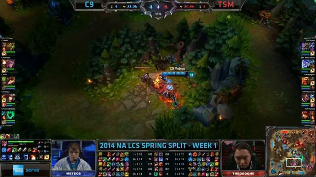 Cloud 9 vs TSM | 2014 NA LCS Spring split Season 4 W1D1 | C9 vs TSM G1 смотреть онлайн