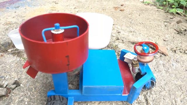 How to Make A Concrete Mixer | Small Three Wheel Cement Mixer Truck It Works Well смотреть онлайн