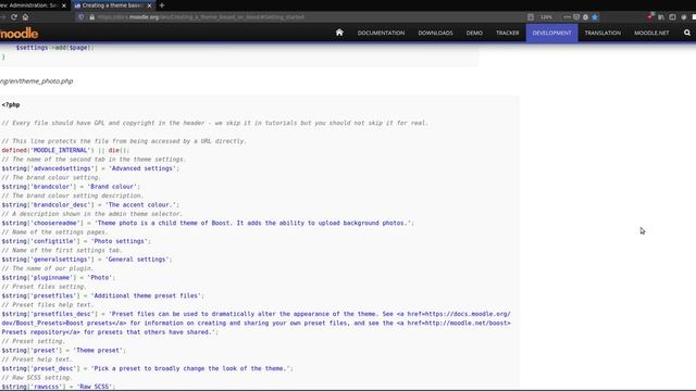 Moodle theme tutorial 2/4 - Creating settings page and custom scss files смотреть онлайн