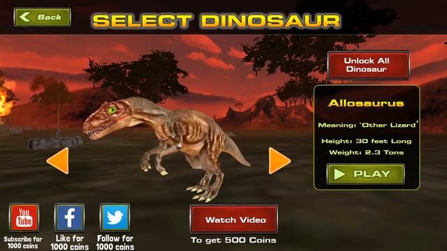 ► Dinosaur Simulator War Unleashed 2017 update - Android Gameplay смотреть онлайн