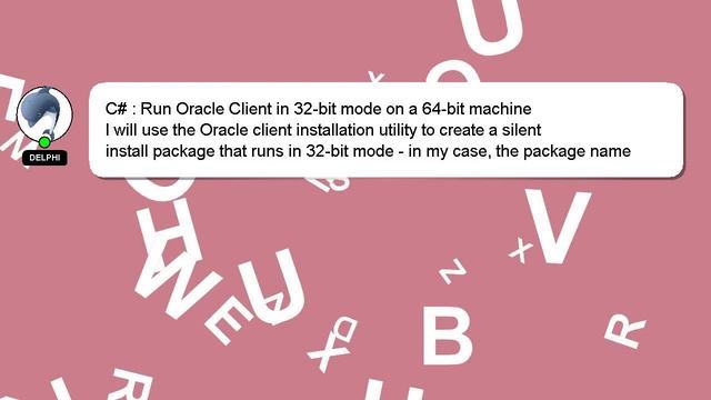 C# : Run Oracle Client in 32-bit mode on a 64-bit machine смотреть онлайн