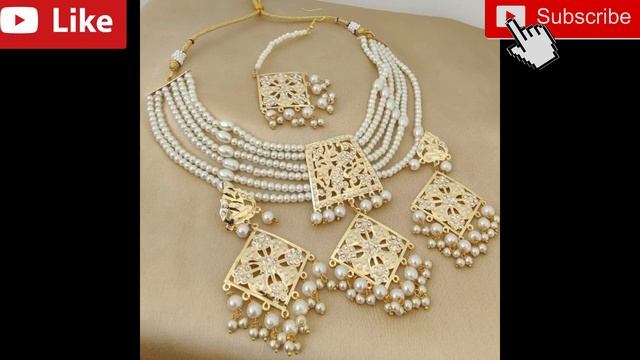 Top Beautiful Gold Pearl Jewellery Sets | New 22K Gold Moti Rani Haar Designs. смотреть онлайн