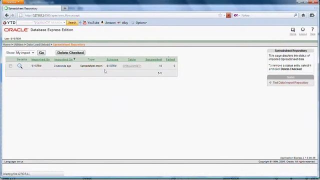 Import an Excel Spreadsheet into an Oracle 10g server 1 смотреть онлайн