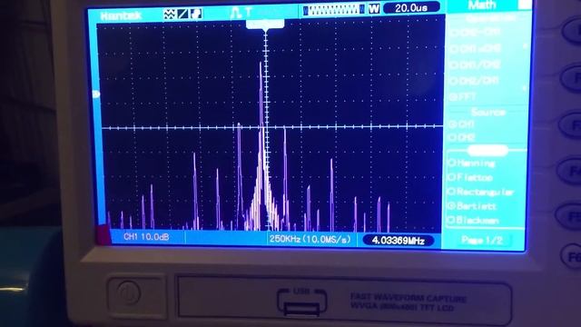Hantek DSO5000P DSO5072P measuring crystal oscillator with a Feeltech FY3200S смотреть онлайн