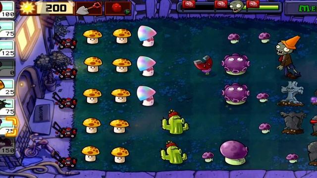 Plants vs Zombie Night Level 4 Adventure 1 смотреть онлайн