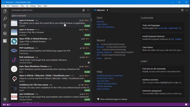 VS Code Open In Browser смотреть онлайн