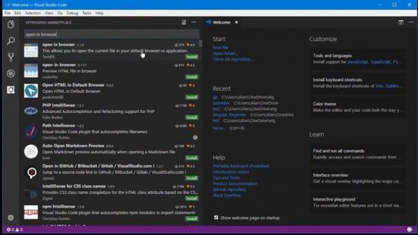 VS Code Open In Browser