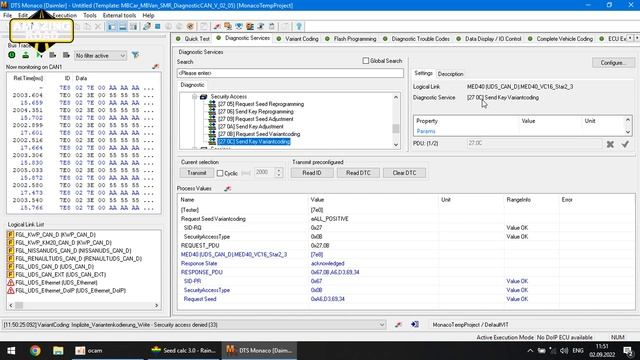 How to encode via DTS Monaco and ECU Unlock on SEED KEY Calculator on DTS Monaco /DIY for Mercedes смотреть онлайн