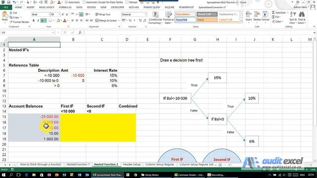How to build nested functions in Excel смотреть онлайн