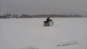 Мини вездеход  каракат по снегу, по льду