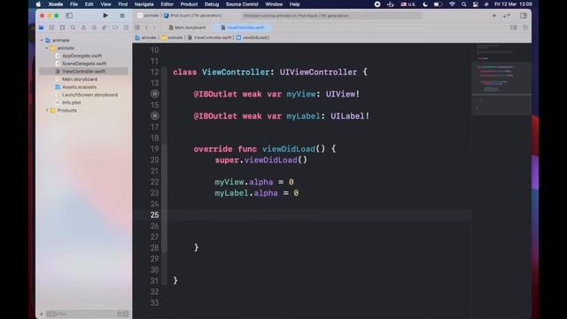 Работа с анимацией UIView animate() (Swift 5, Xcode 12) / mrGURU смотреть онлайн