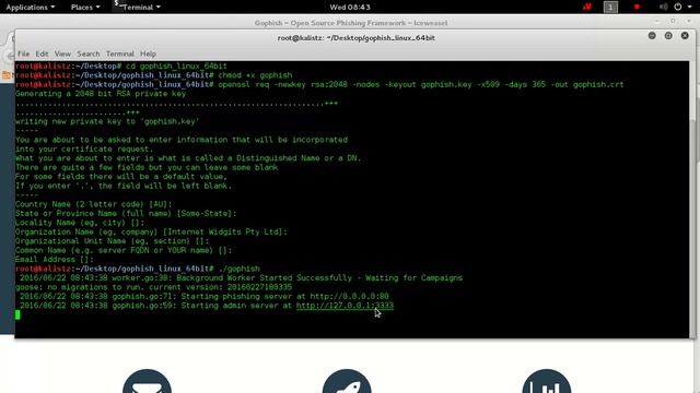 התקנה Gophish בקאלי לינוקס смотреть онлайн