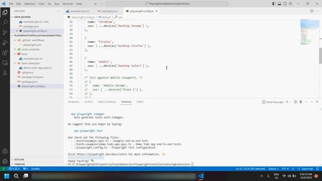 Playwright (TypeScript) | Installation of Playwright смотреть онлайн