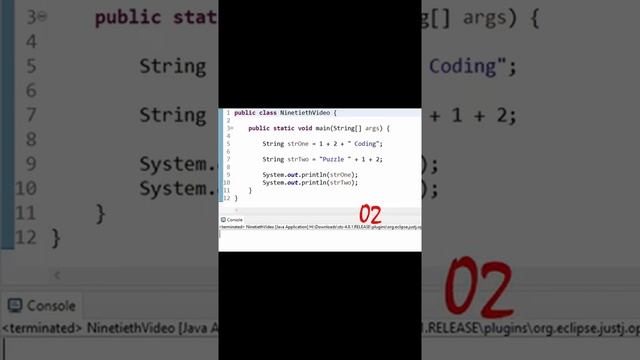 Tricky - String Concatenation " + " - Java. смотреть онлайн