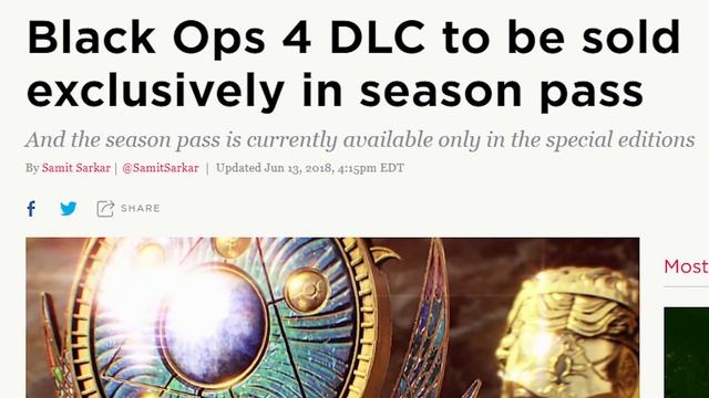 Black Ops 4 Enrages Fans by Locking DLC's to Season Pass, Which is Locked to Special Edition смотреть онлайн