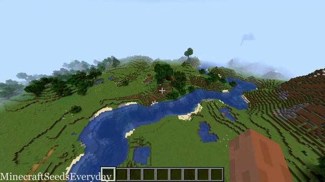 Minecraft Java 1.16 Seed: Triple village not too far from spawn with mineshaft and dungeon смотреть онлайн