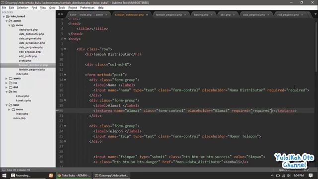 #12 Pengisian fungsi CRUD & SEARCH php mysqli untuk distributor - Aplikasi TOKO BUKU смотреть онлайн