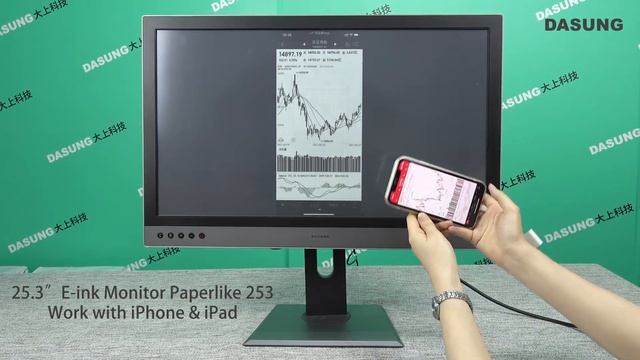 DASUNG 25.3" E-ink Monitor Paperlike 253 work with iPhone & iPad смотреть онлайн