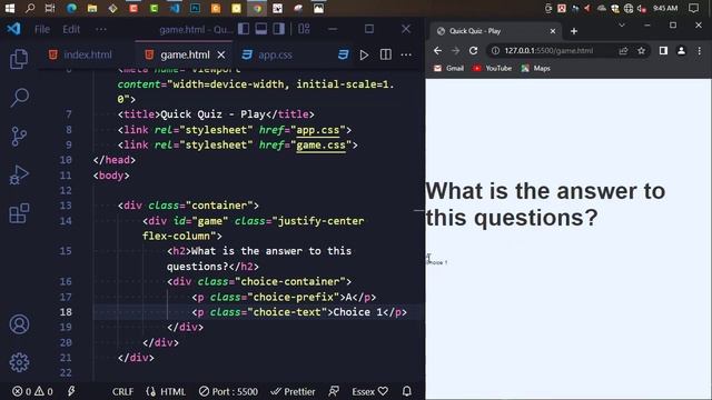 Build a Quiz App with HTML_CSS_ and JavaScript_[#2] ProCodevs_2022 смотреть онлайн