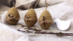 Мастер класс Свечи яйца из вощины