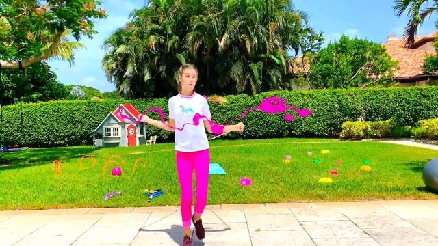 Nastya and Friends - active games and Challenges outdoor playground and pool смотреть онлайн