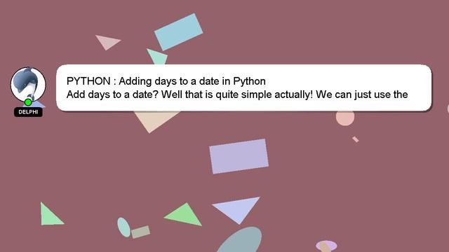 PYTHON : Adding days to a date in Python смотреть онлайн