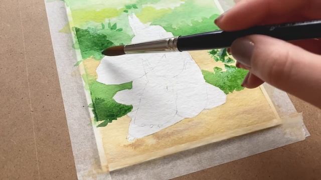 Ghibli Studio Scene Painting with Watercolor - Unboxing & Paint with Me смотреть онлайн