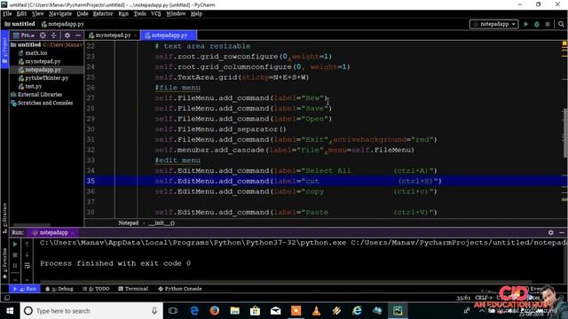 Make Notepad App in just 40 minutes । Python । English। смотреть онлайн
