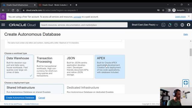 OCI Oracle: Criando um Autonomous Database смотреть онлайн