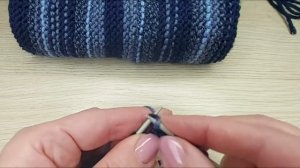 Мужской шарф спицами _1  Шарф платочной вязкой связать быстро и легко  Стильный шарф  Мастер-класс