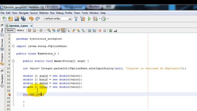 Ejercicio N°1 con Arreglos en JAVA utilizando Netbeans смотреть онлайн