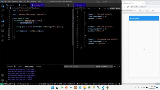 Flutter - Belajar Parsing Berbagai bentuk JSON Part 2 смотреть онлайн