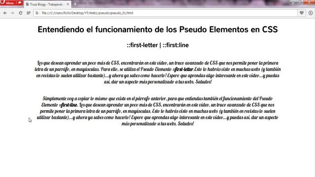 Pseudo elementos CSS - Cómo poner la primera letra en mayúsculas en CSS - ::first-letter смотреть онлайн