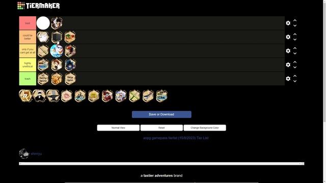 [AOPG] All GamepassTier List In The A One Piece Game | Roblox смотреть онлайн