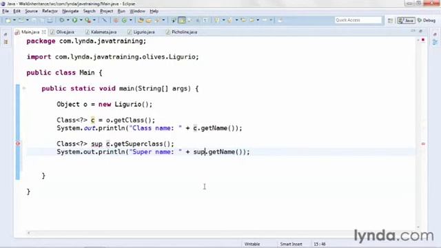 java tutorial Navigating Inheritance Trees смотреть онлайн